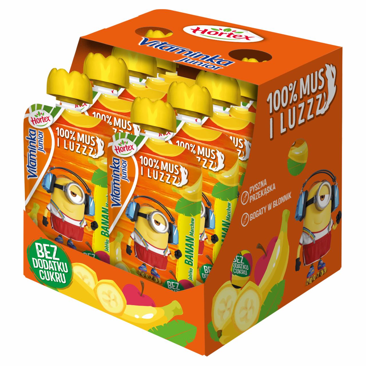 Zdjęcia - Hortex Vitaminka Junior Mus owocowo-marchwiowy jabłko banan marchew 12 x 100 g