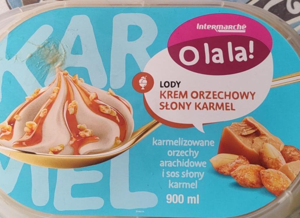 Zdjęcia - Lody krem orzechowy słony karmel Intermarche