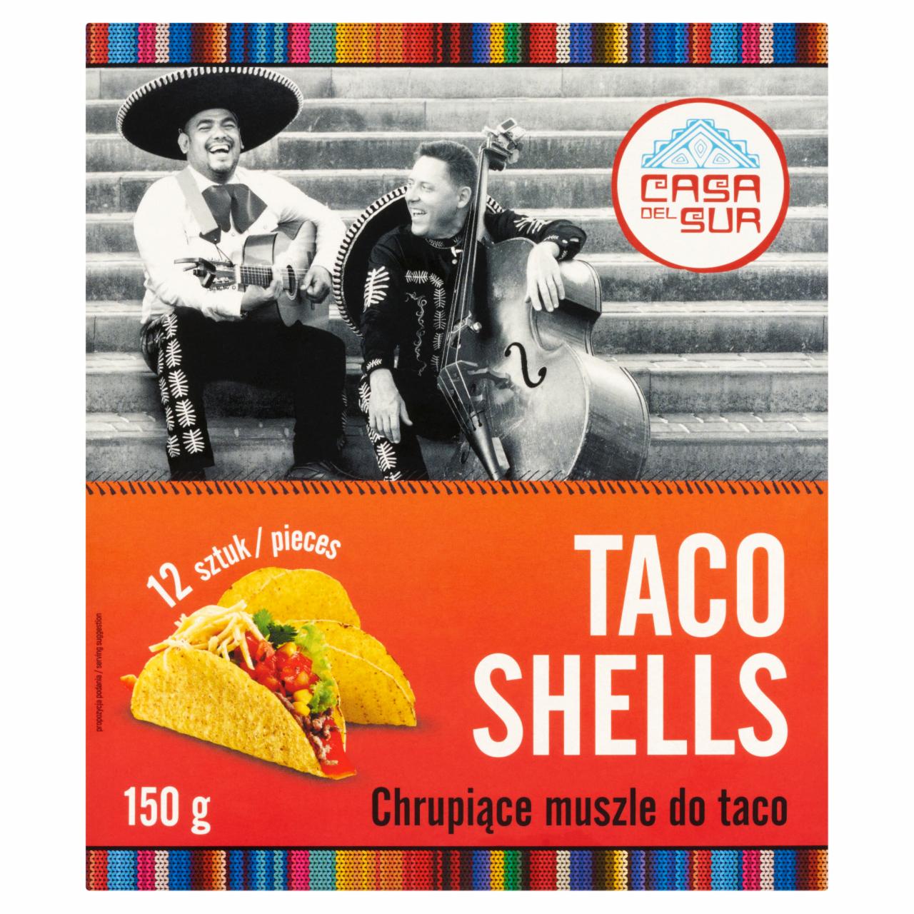 Zdjęcia - Casa del Sur Chrupiące muszle do taco 150 g (12 sztuk)