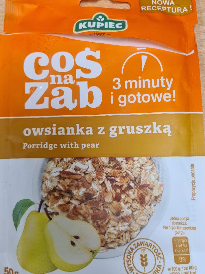 Zdjęcia - kupiec Coś na ząb owsianka z gruszką