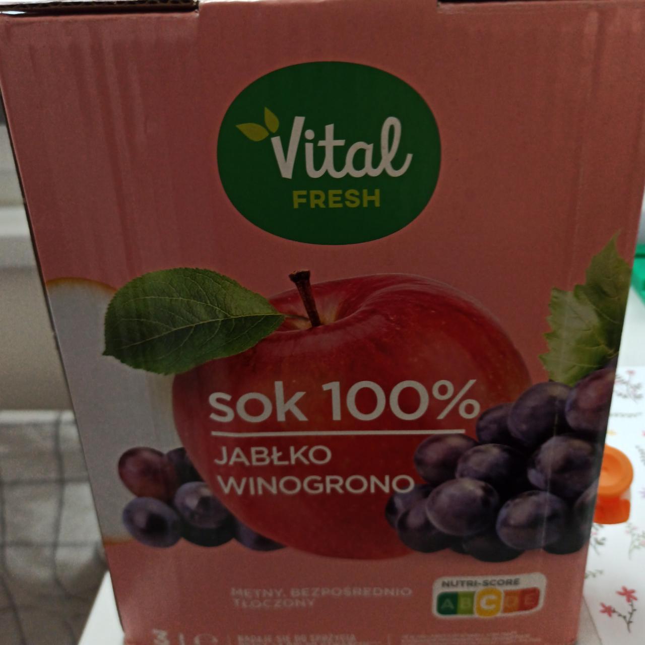 Zdjęcia - Sok 100% jabłko winogrono Vital fresh