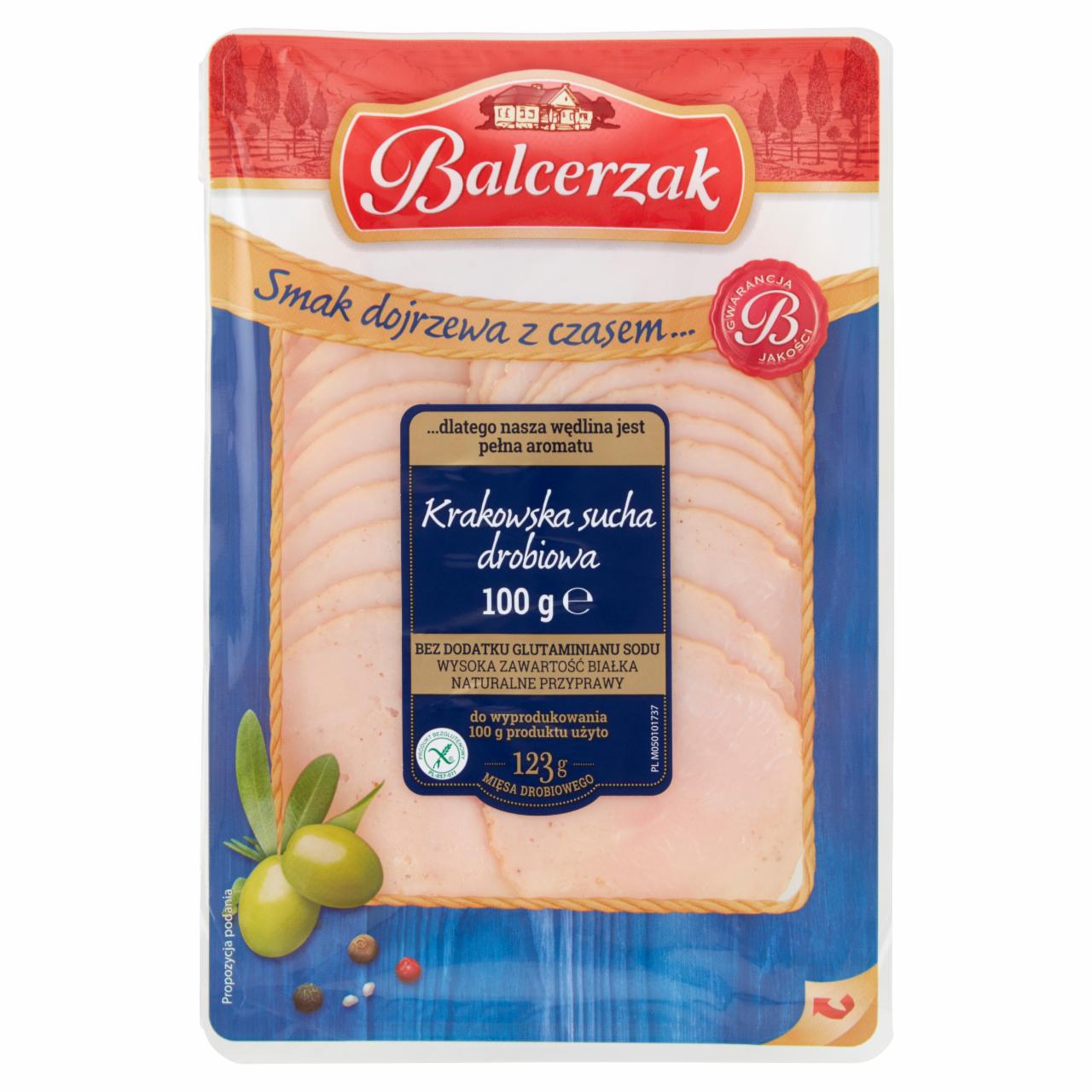 Zdjęcia - Balcerzak Kiełbasa krakowska sucha z indyka 100 g