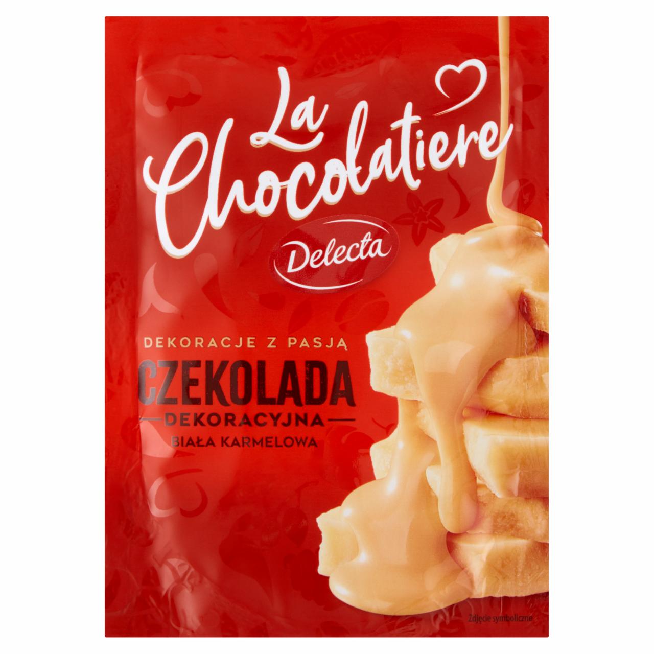 Zdjęcia - Delecta La Chocolatiere Czekolada dekoracyjna biała karmelowa 100 g