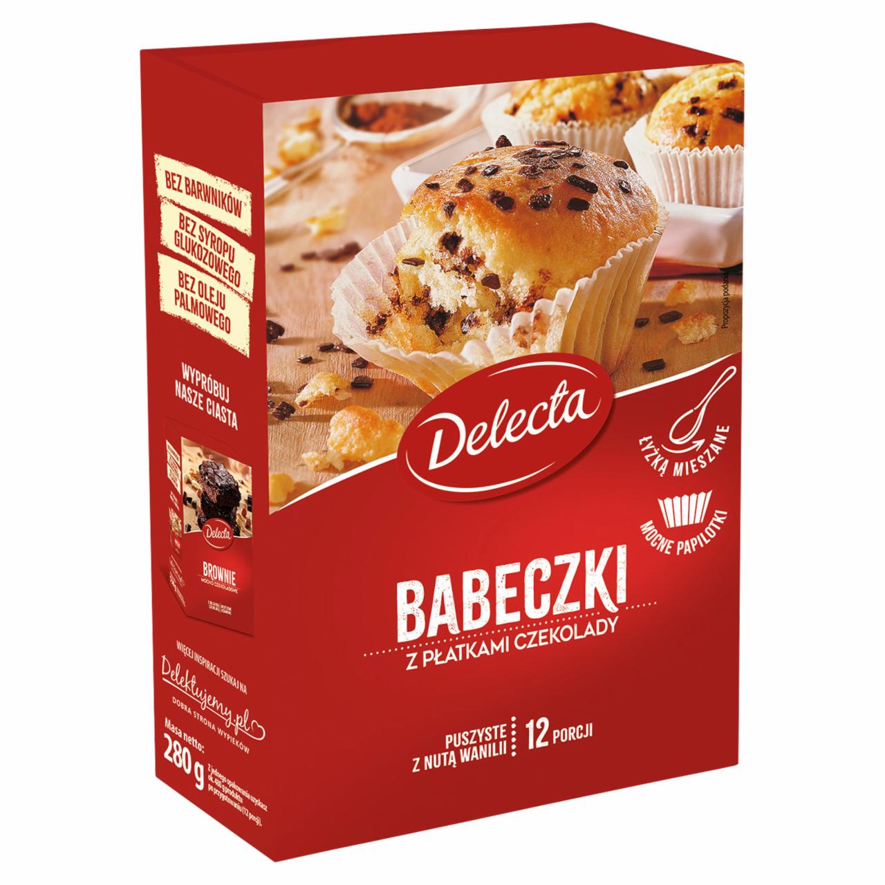 Zdjęcia - Delecta Babeczki z płatkami czekolady mieszanka do domowego wypieku ciasta 280 g