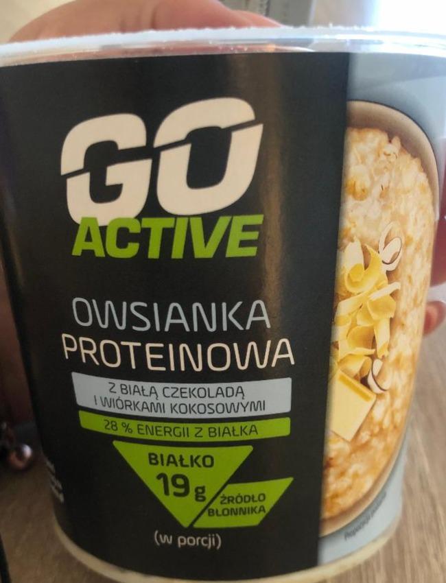 Zdjęcia - Owsianka proteinowa z białą czekoladą i wiórkami kokosowymi Go Active