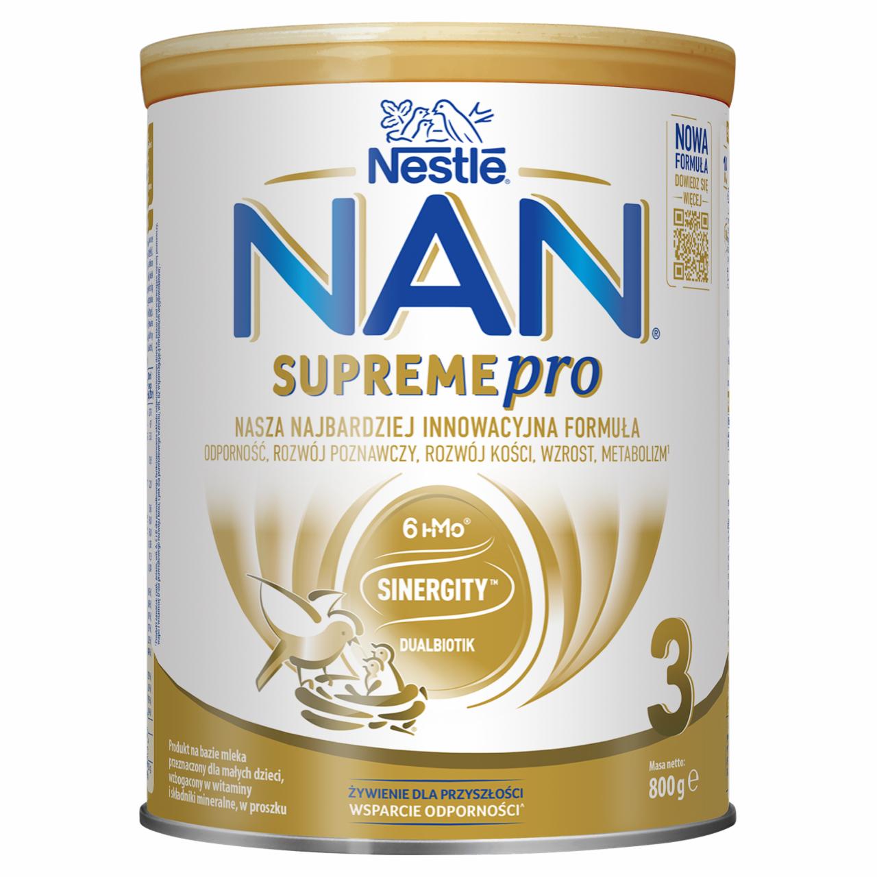 Zdjęcia - NAN SUPREMEPRO 3 Produkt na bazie mleka przeznaczony dla małych dzieci 800 g