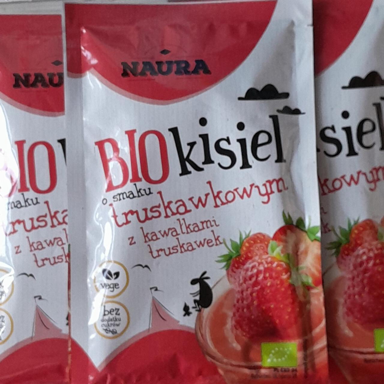 Zdjęcia - BIOkisiel o smaku truskawkowym Naura