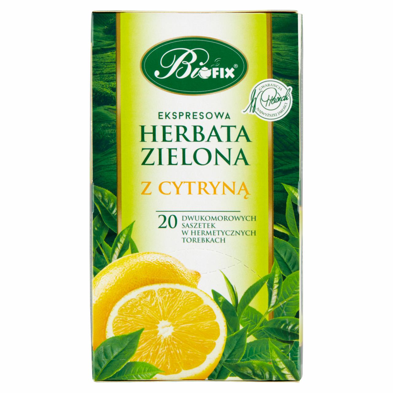 Zdjęcia - Bifix Herbata zielona ekspresowa z cytryną 40 g (20 x 2 g)