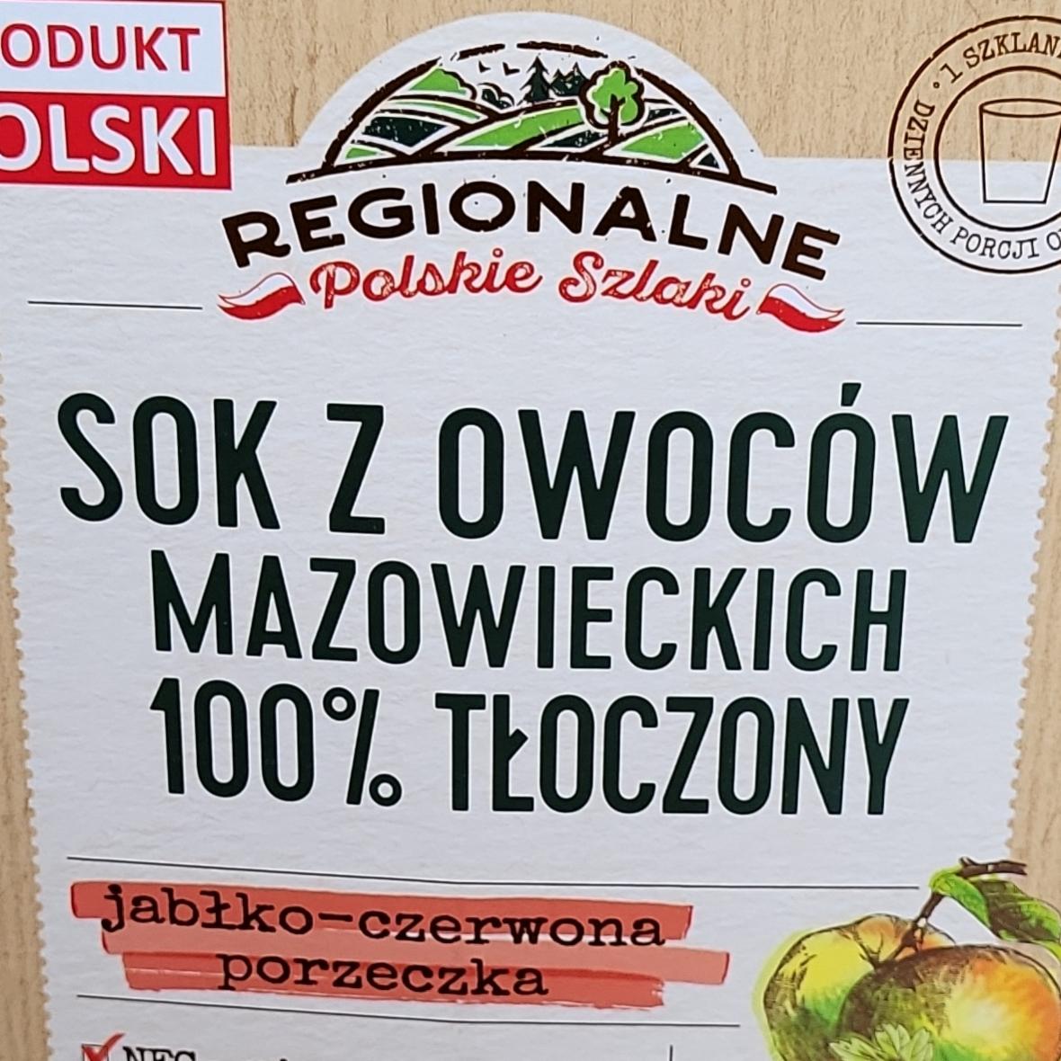 Zdjęcia - Sok z owoców mazowieckich 100% tłoczony jabłko-czerwona porzeczka Regionalne Polskie Szlaki