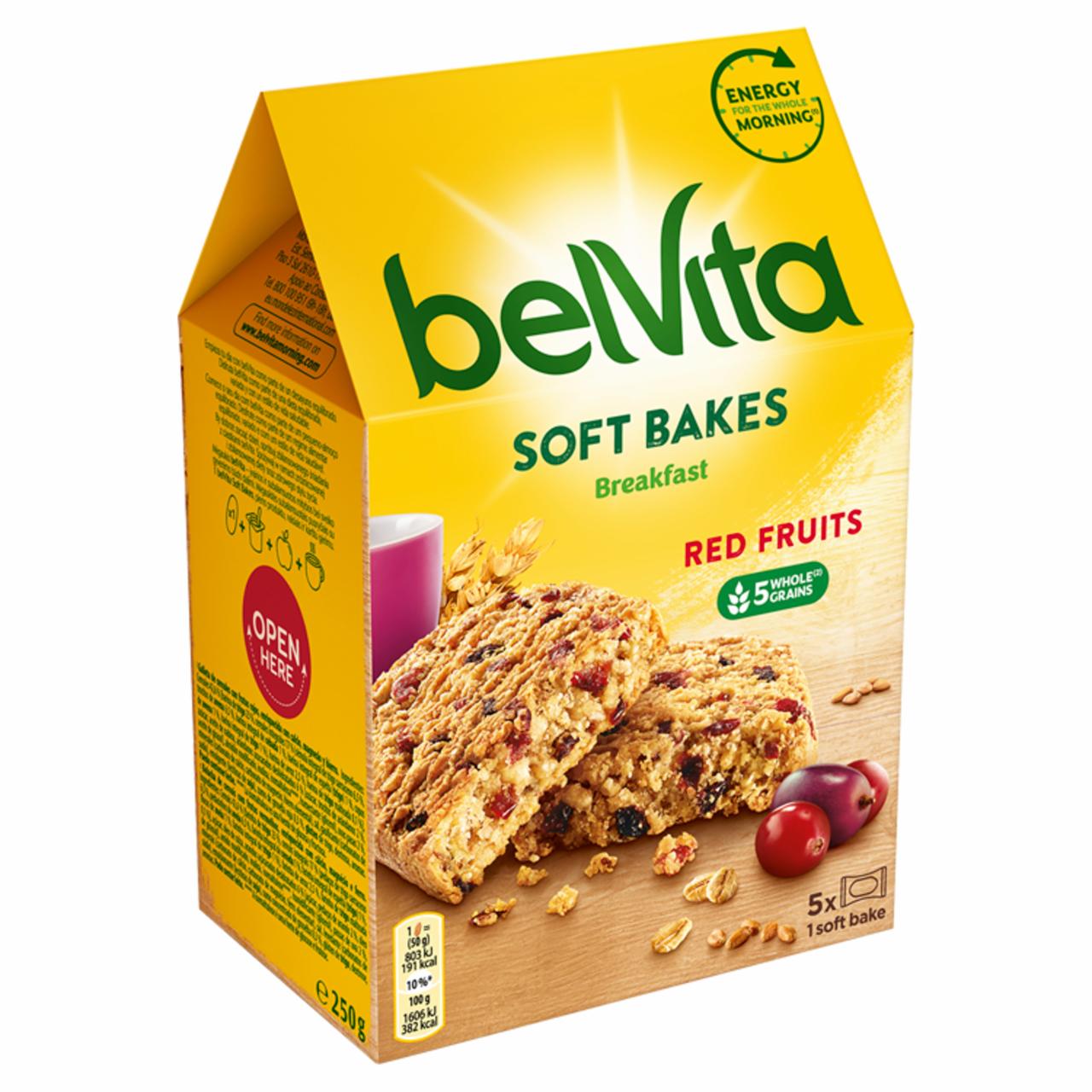 Zdjęcia - belVita Breakfast Ciastka zbożowe z żurawiną i rodzynkami 250 g