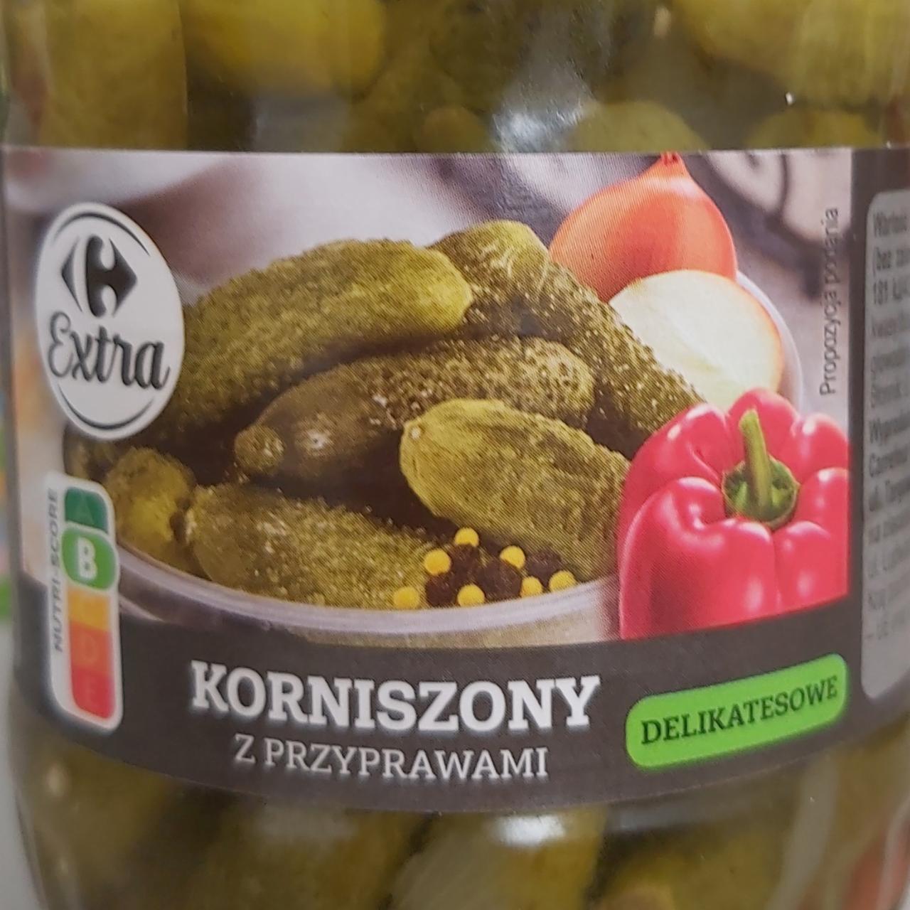 Zdjęcia - Korniszony z przyprawami delikatesowe Carrefour Extra