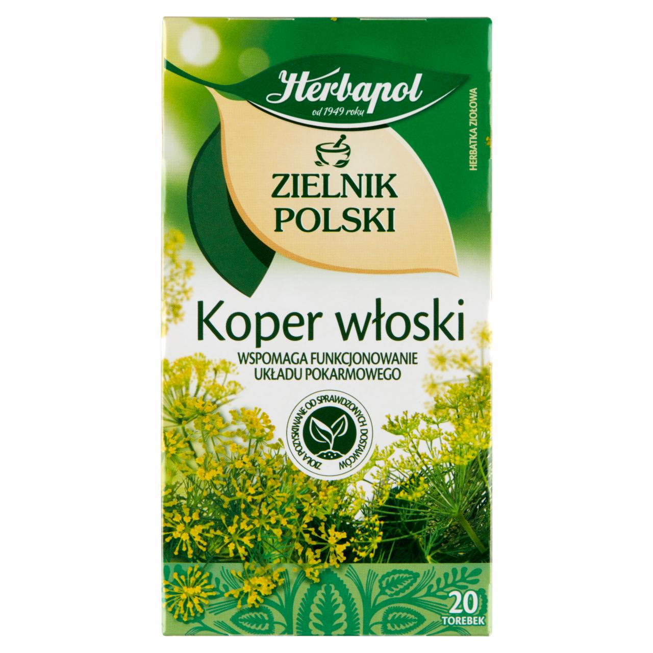 Zdjęcia - Herbapol Zielnik Polski Herbatka ziołowa koper włoski 36 g (20 x 1,8 g)