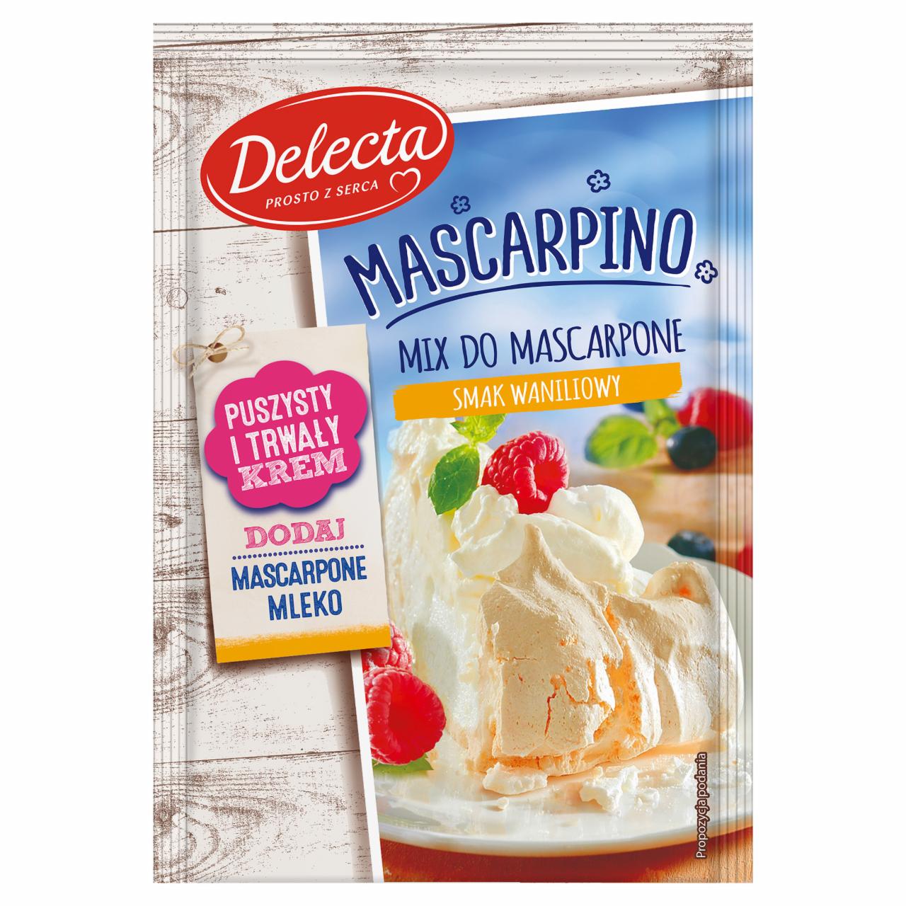 Zdjęcia - Delecta Mascarpino Mix do mascarpone smak waniliowy 50 g