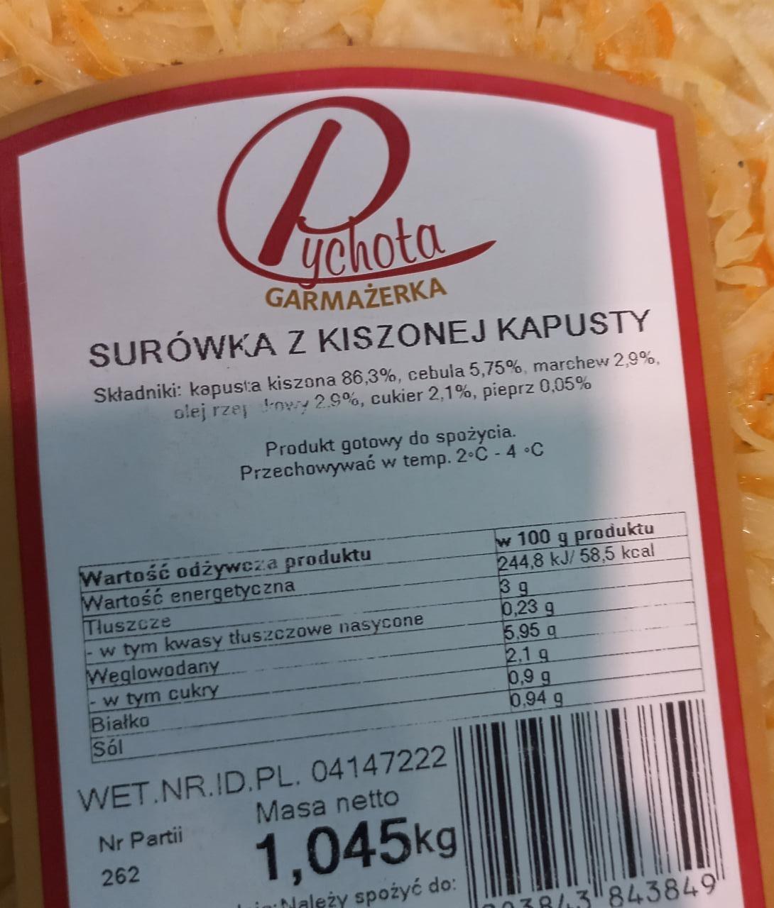 Zdjęcia - Surówka z kiszonej kapusty Pychota garmażerka