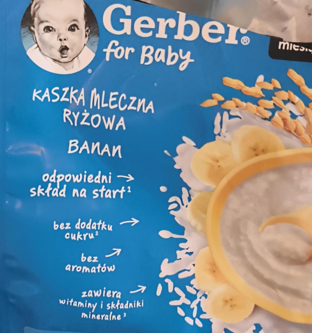 Zdjęcia - Kaszka mleczna ryżowa banan Gerber