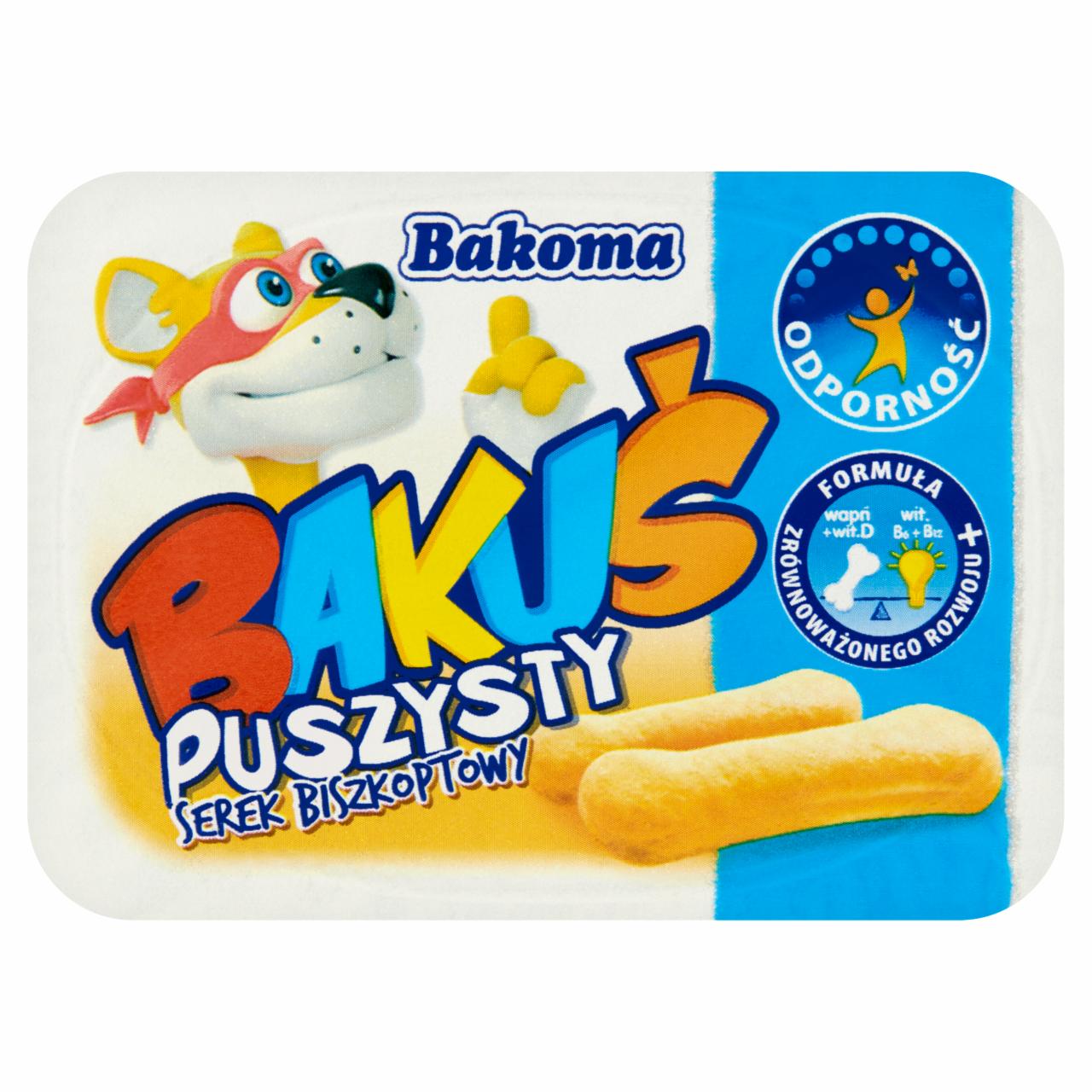 Zdjęcia - Bakoma Bakuś Puszysty serek biszkoptowy 90 g