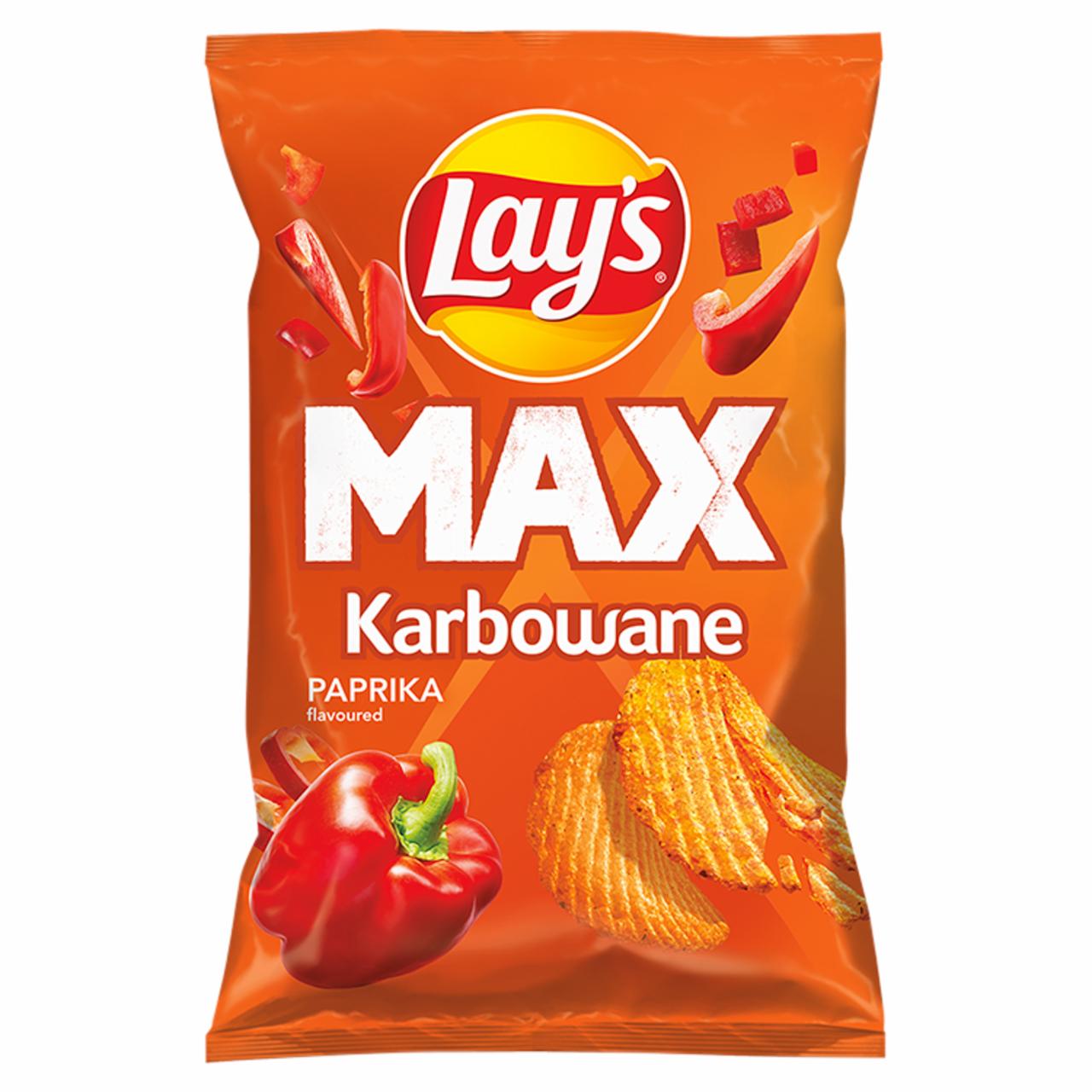 Zdjęcia - Lay's Max Chipsy ziemniaczane karbowane o smaku papryki 120 g