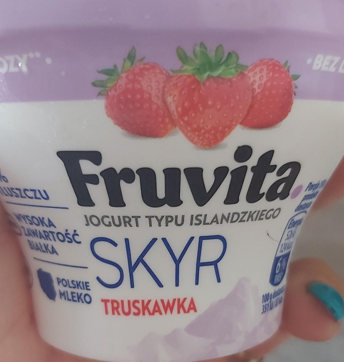 Zdjęcia - Jogurt typu islandzkiego skyr truskawka bez laktozy Fruvita