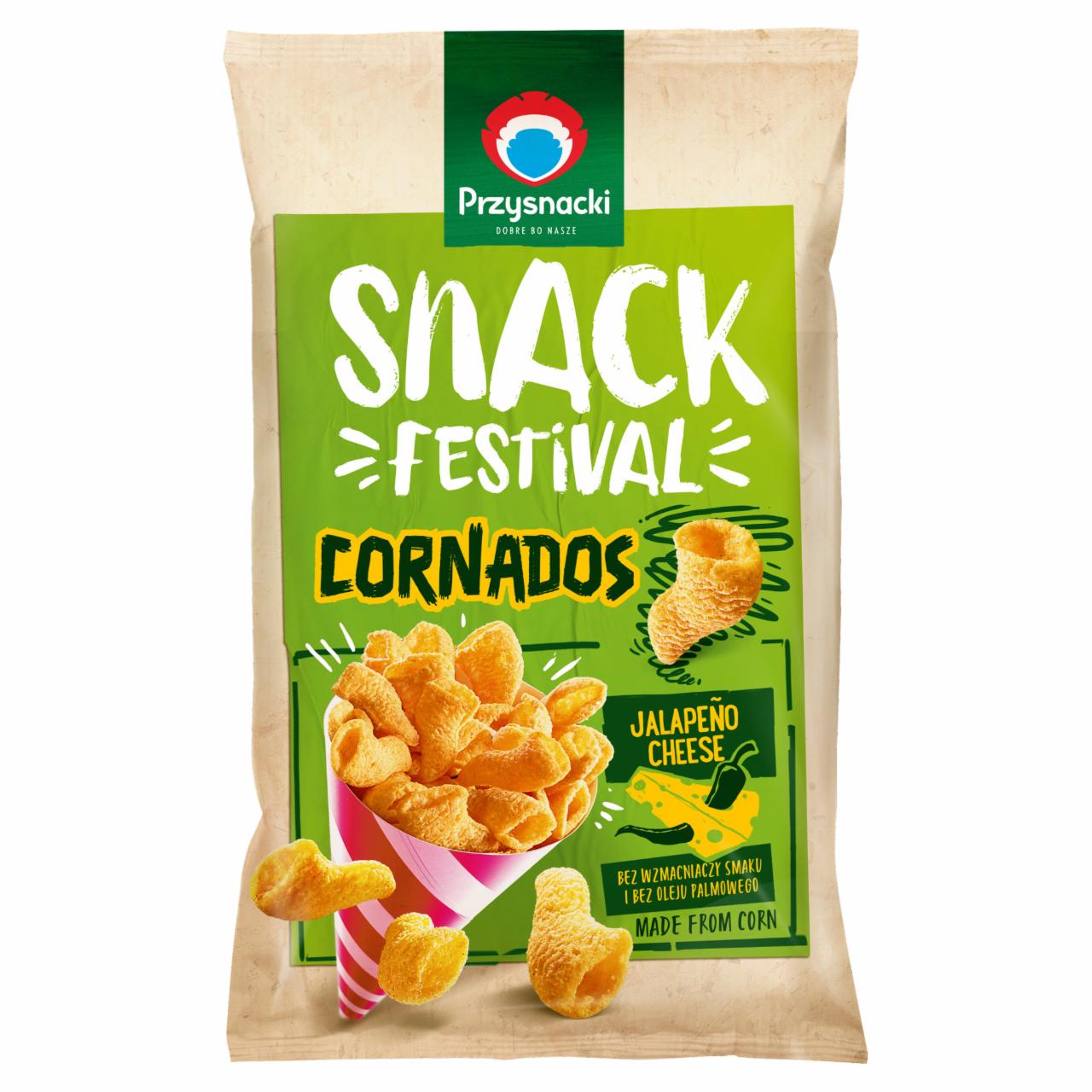 Zdjęcia - Przysnacki Snack Festival Przekąski kukurydziane o smaku serowym z jalapeno 110 g