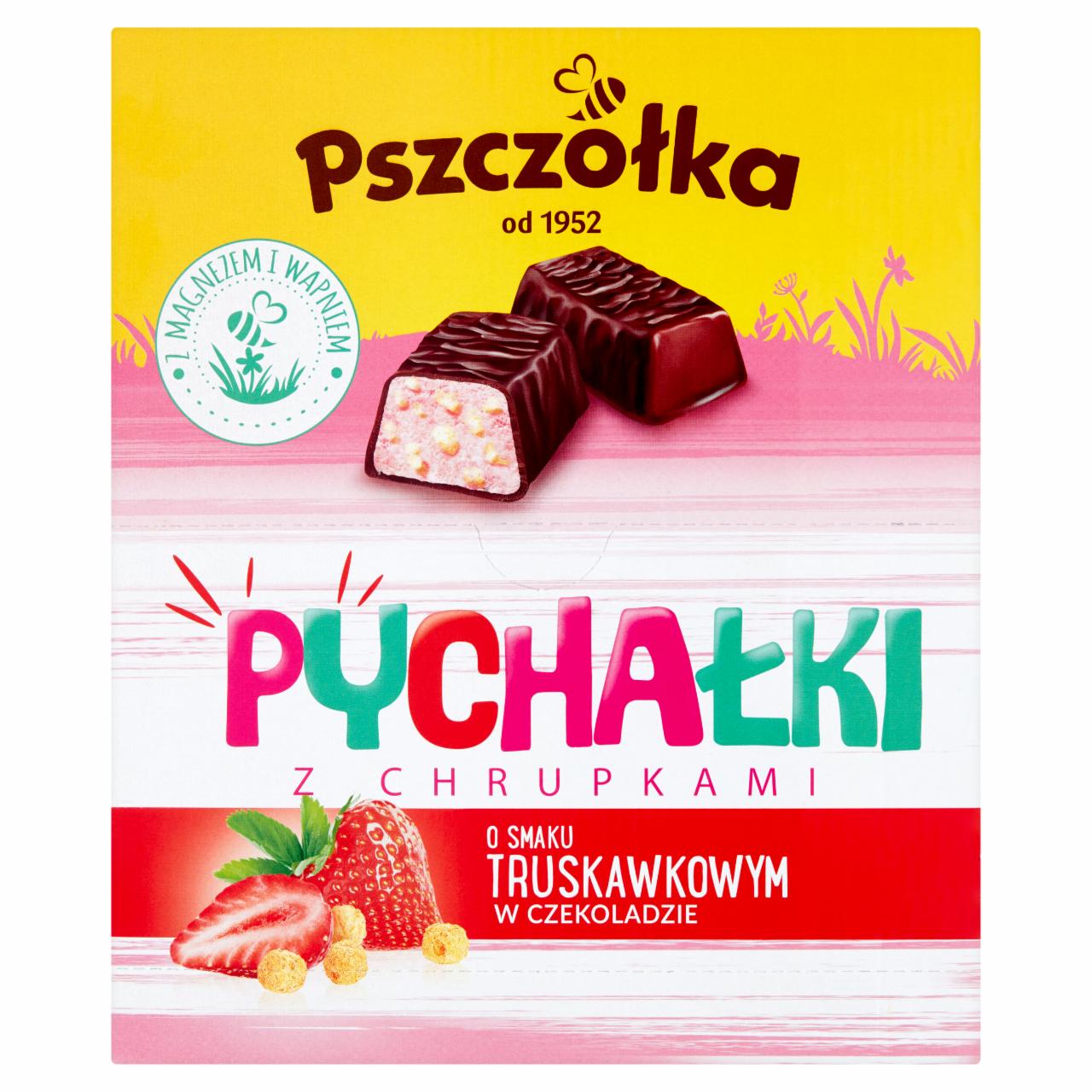 Zdjęcia - Pychałki Cukierki z chrupkami o smaku truskawkowym w czekoladzie 2,5 kg