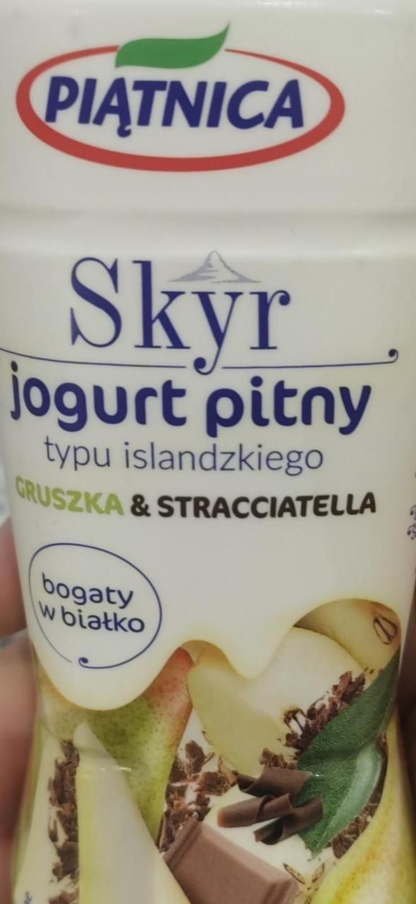 Zdjęcia - Skyr jogurt pitny typu islandzkiego gruszka stracciatella Piątnica