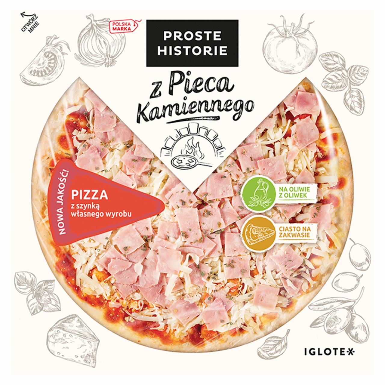 Zdjęcia - Proste Historie Z Pieca Kamiennego Pizza z szynką własnego wyrobu 390 g 