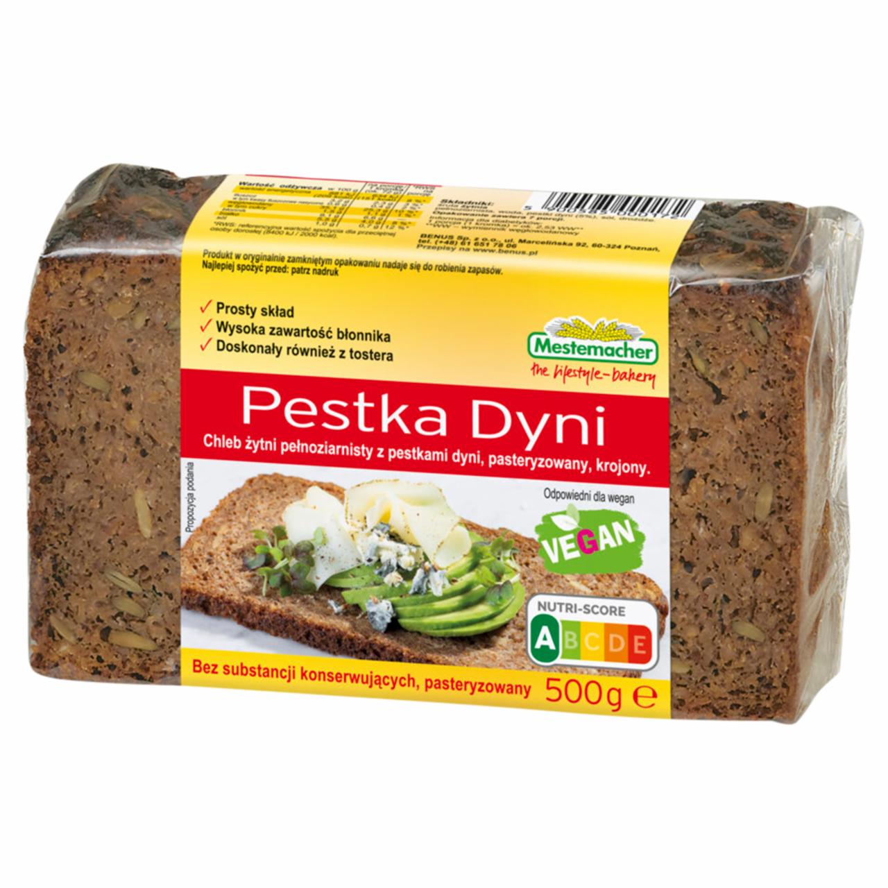 Zdjęcia - Mestemacher Chleb żytni pełnoziarnisty z pestką dyni 500 g