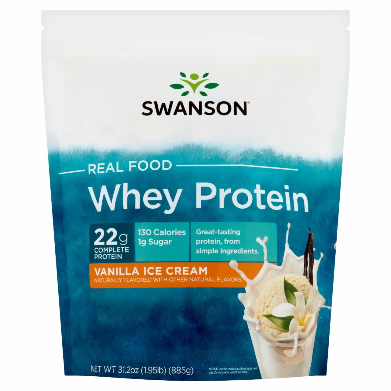 Zdjęcia - Swanson Suplement diety real food whey protein smak waniliowy 885 g