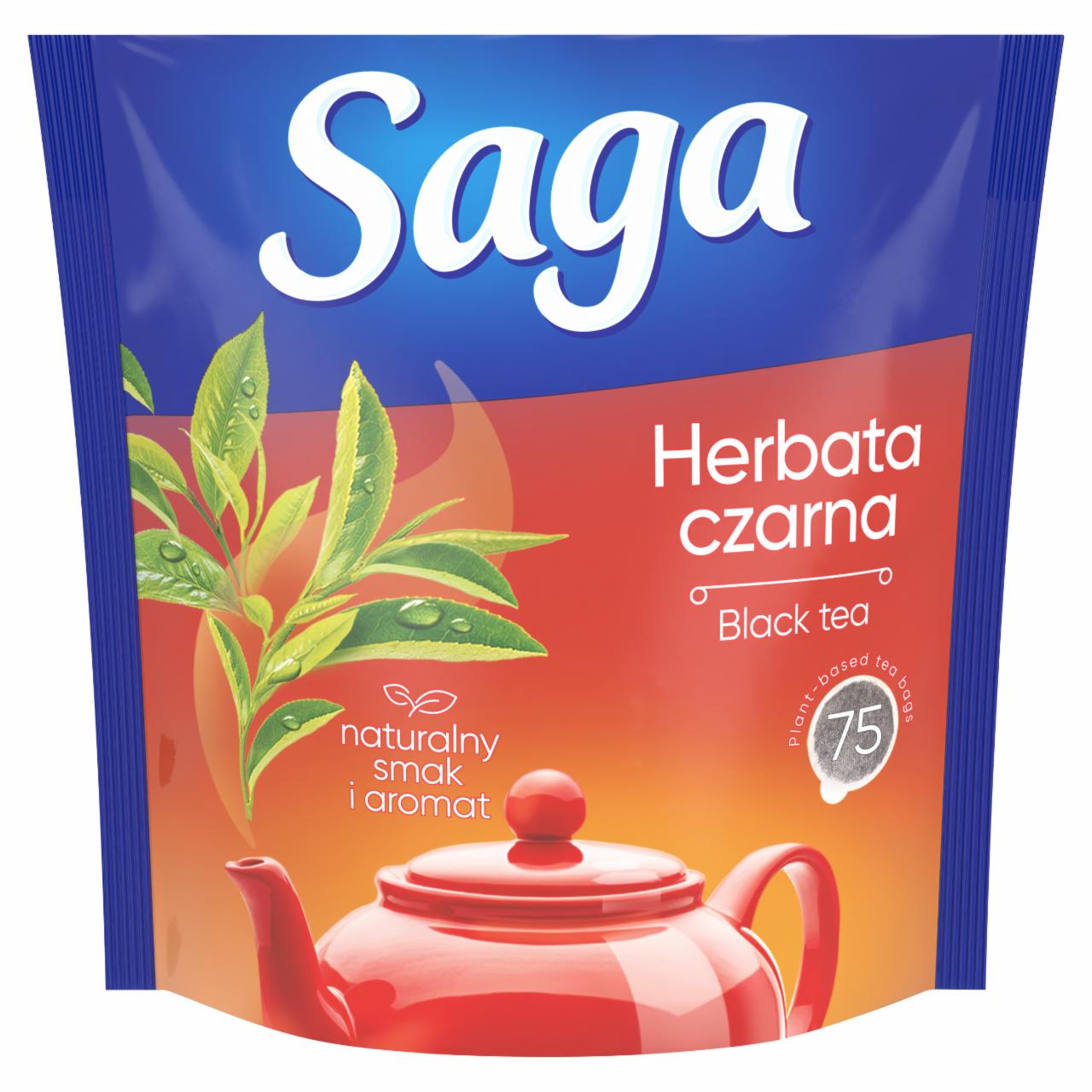 Zdjęcia - Saga Herbata czarna 105 g (75 torebek)