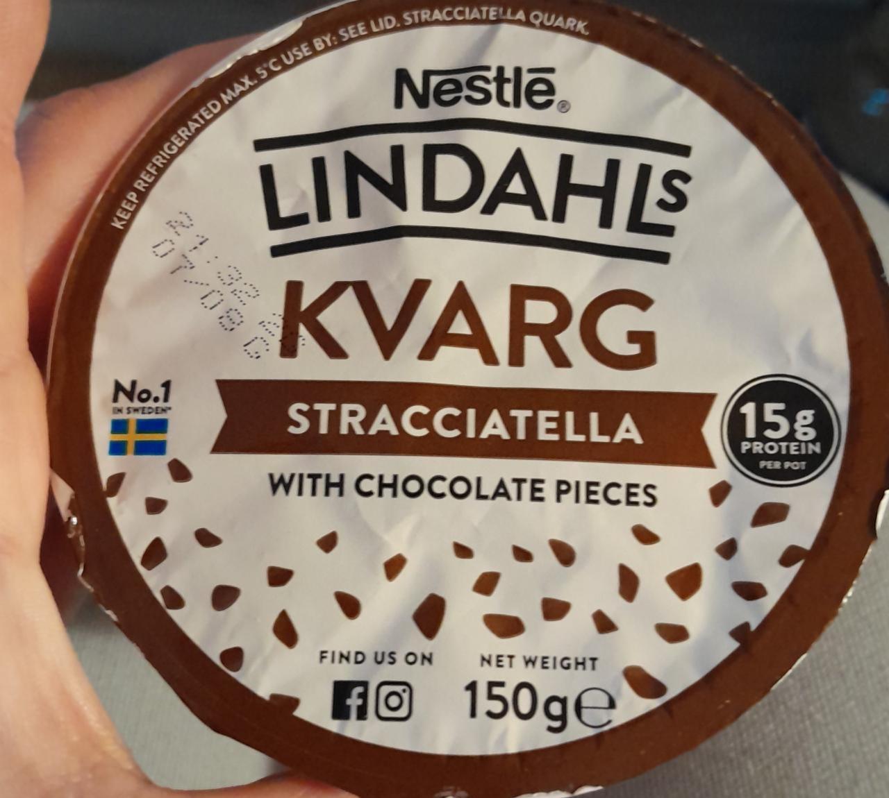 Zdjęcia - Lindahls Kvarg Stracciatella with Chocolate Pieces Nestlé