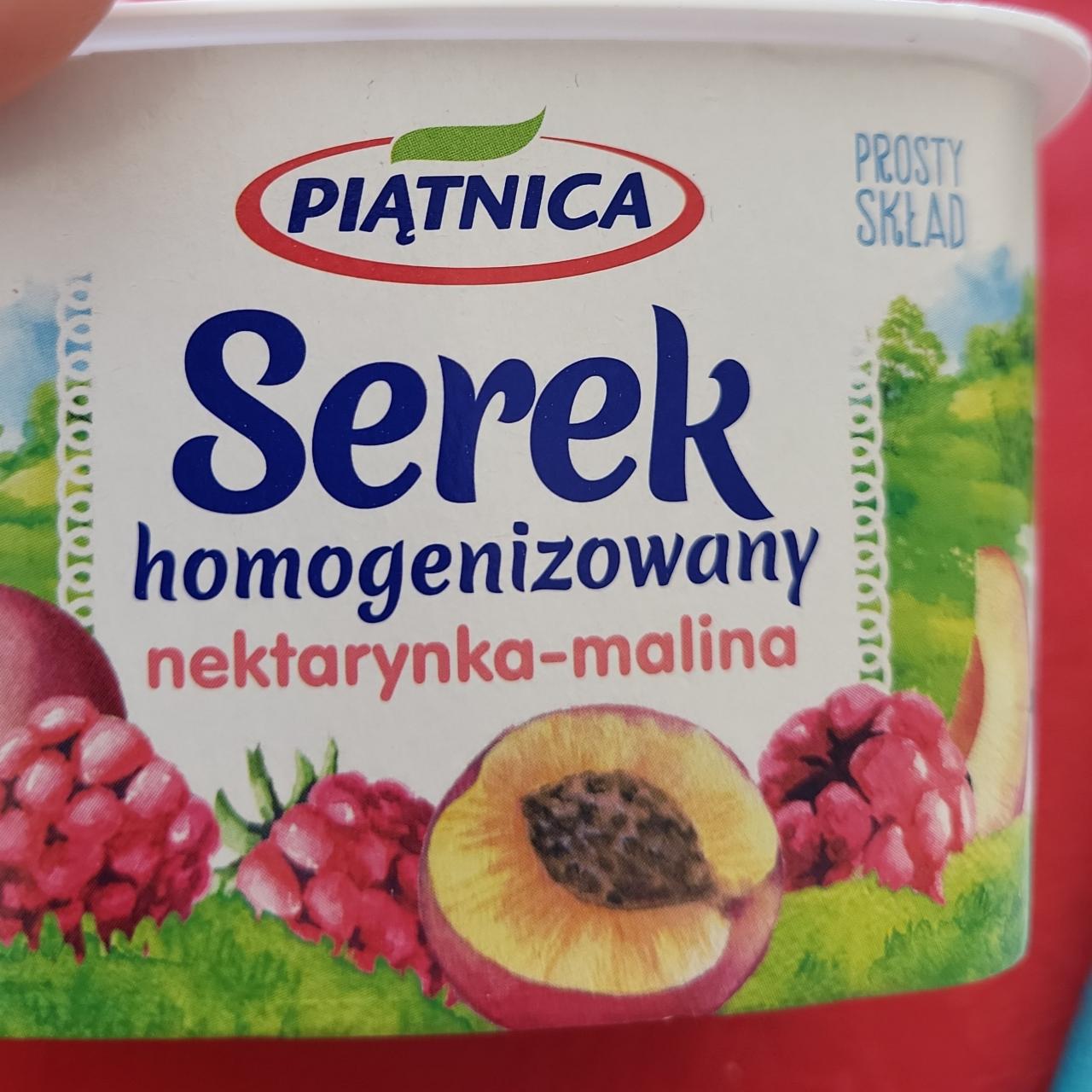 Zdjęcia - Serek homogenizowany nektarynka malina Piątnica