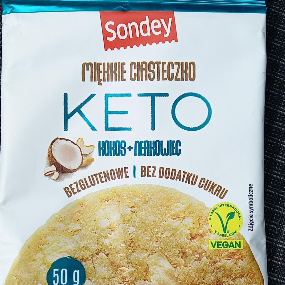 Zdjęcia - Miękkie ciasteczko keto kokos nerkowiec Sondey