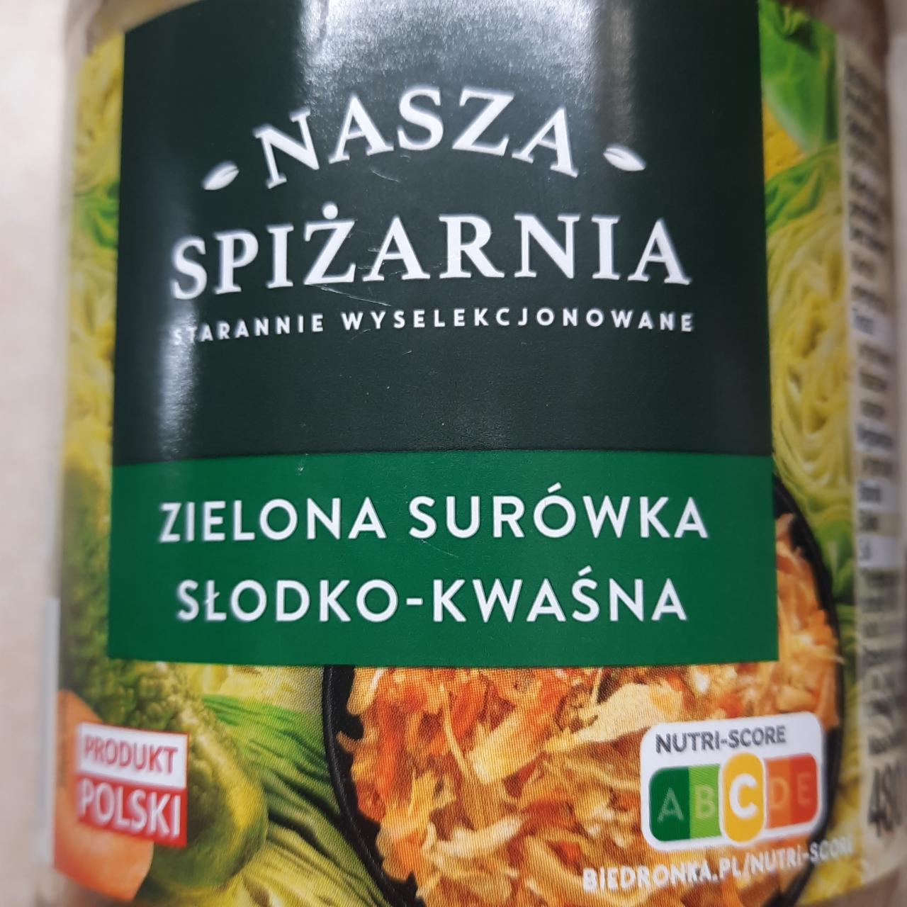 Zdjęcia - Zielona surówka słodko-kwaśna Nasza Spiźarnia