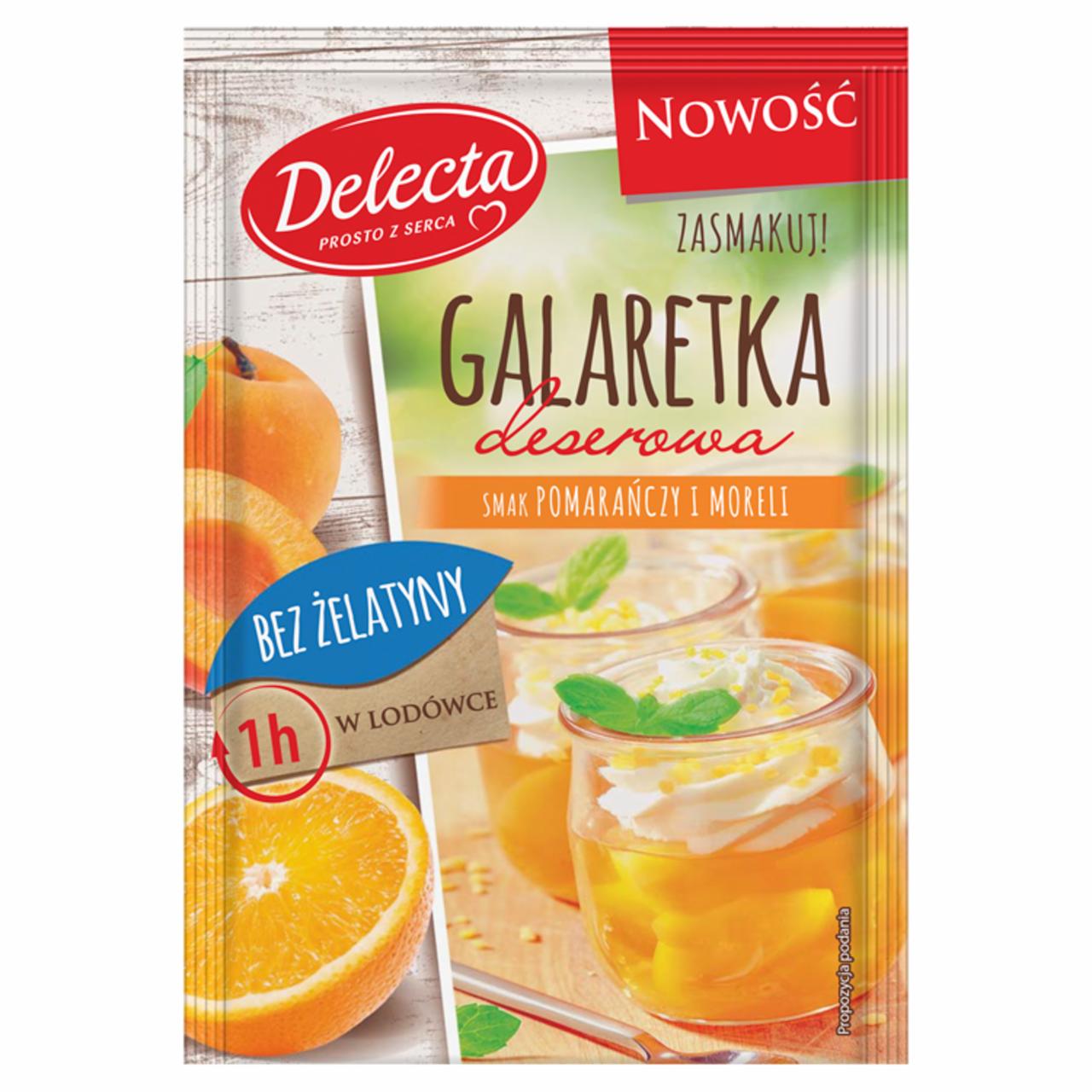 Zdjęcia - Delecta Galaretka deserowa smak pomarańczy i moreli 61 g