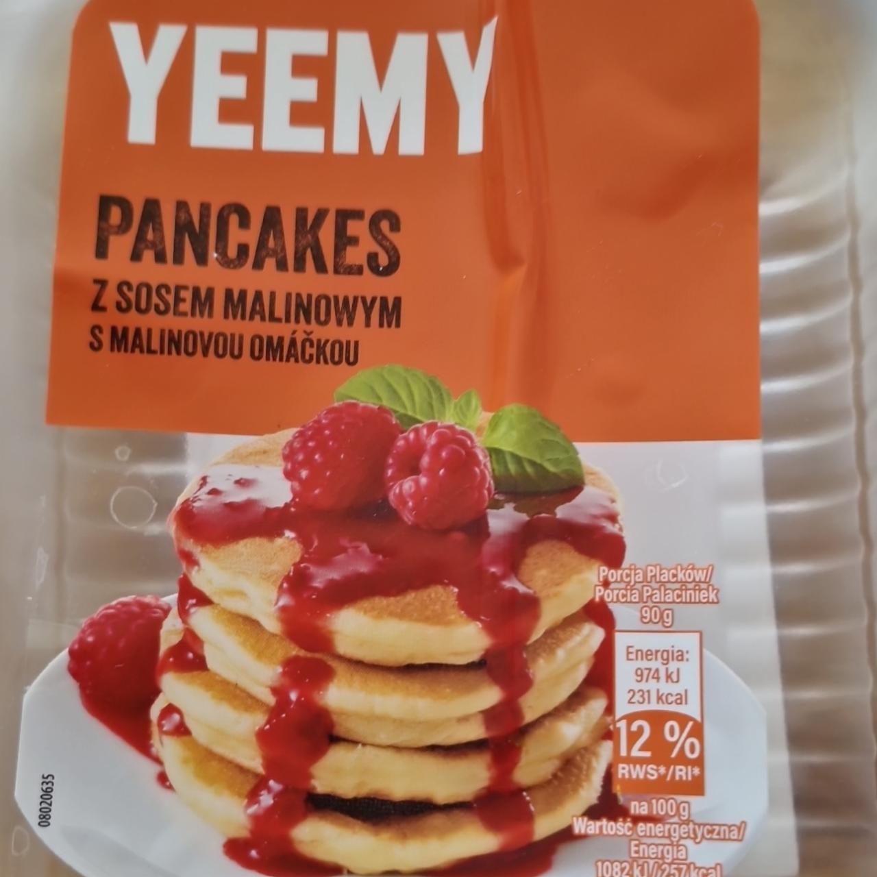 Zdjęcia - Pancakes z sosem malinowym YEEMY