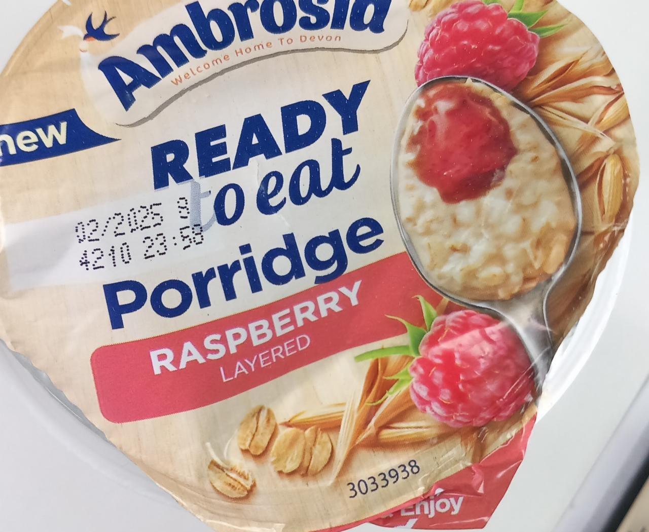 Zdjęcia - Ready to eat porridge rasberry layered Ambrosia